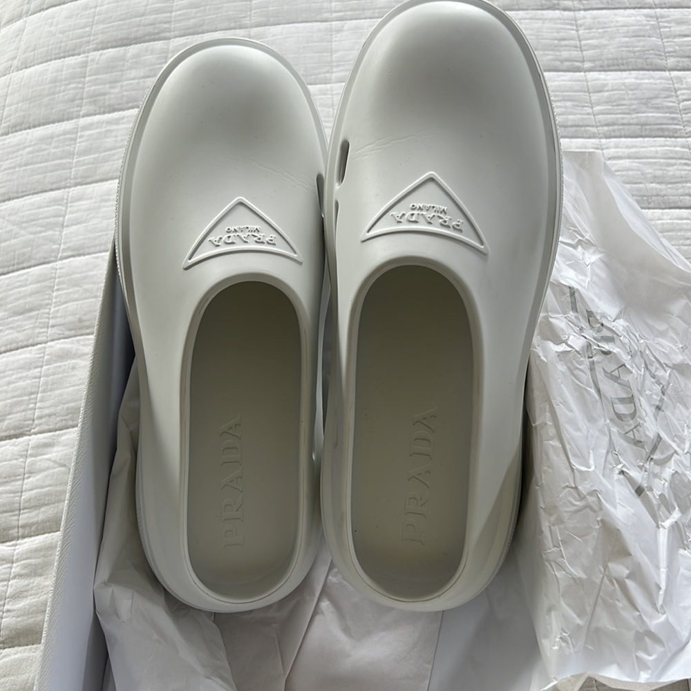 Prada Rubber Comfort Mules (Great Condition) $400